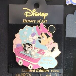 ❤️SUPER RARE VINTAGE Minnie & Figaro 'Bath Day's History Of Art Series 2002-LE